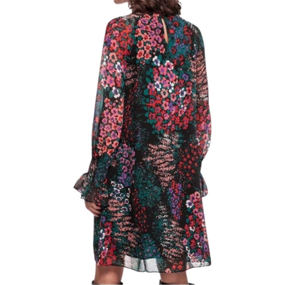 NWT Molly Bracken Black Floral Chiffon
Choker Collar Dress Size Medium - Picture 3 of 16